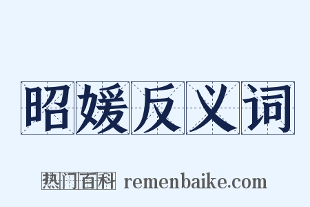 昭媛反义词是什么意思的图片